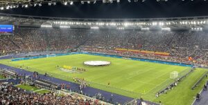 The Stadio Olimpico di Roma before the match AS Roma vs HJK Helsinki 2022 e1699954174486 300x152 - ASローマ メンバー・フォーメーション 2023-2024<h4>（直近の試合結果・スタメン・その他スタッツ）</h4>